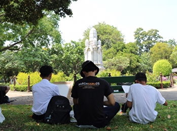 นักศึกษาสถาปัตย์ฯ ลงพื้นที่วาดเส้นสีน้ำ
