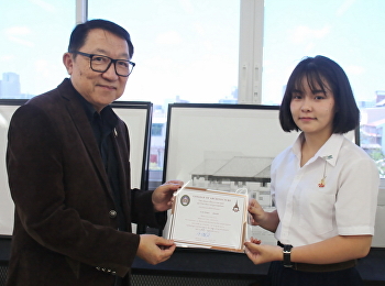 คณบดีมอบเกียรติบัตรแก่นักศึกษาสาขาวิชาการออกแบบตกแต่งภายในและนิทรรศการ
คณะเทคโนโลยีอุตสาหกรรม