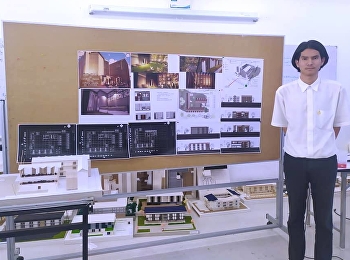 นักศึกษาชั้นปีที่ 2 สาขาวิชาสถาปัตยกรรม
นำเสนอผลงานการออกแบบหอพัก