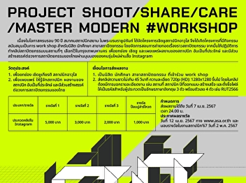 Invite students to participate.
Shoot/share/care/master modern project
#workshop