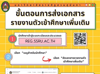 Procedure for submitting documents to
report for additional studies
