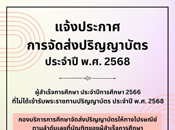 Announcement on Degree Certificate
Delivery – Year 2025