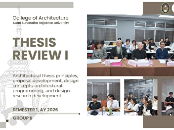 Thesis Review – Architecture Program,
Academic Year 2026