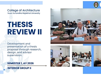 Thesis Review – Interior Architecture
Program, Academic Year 2026